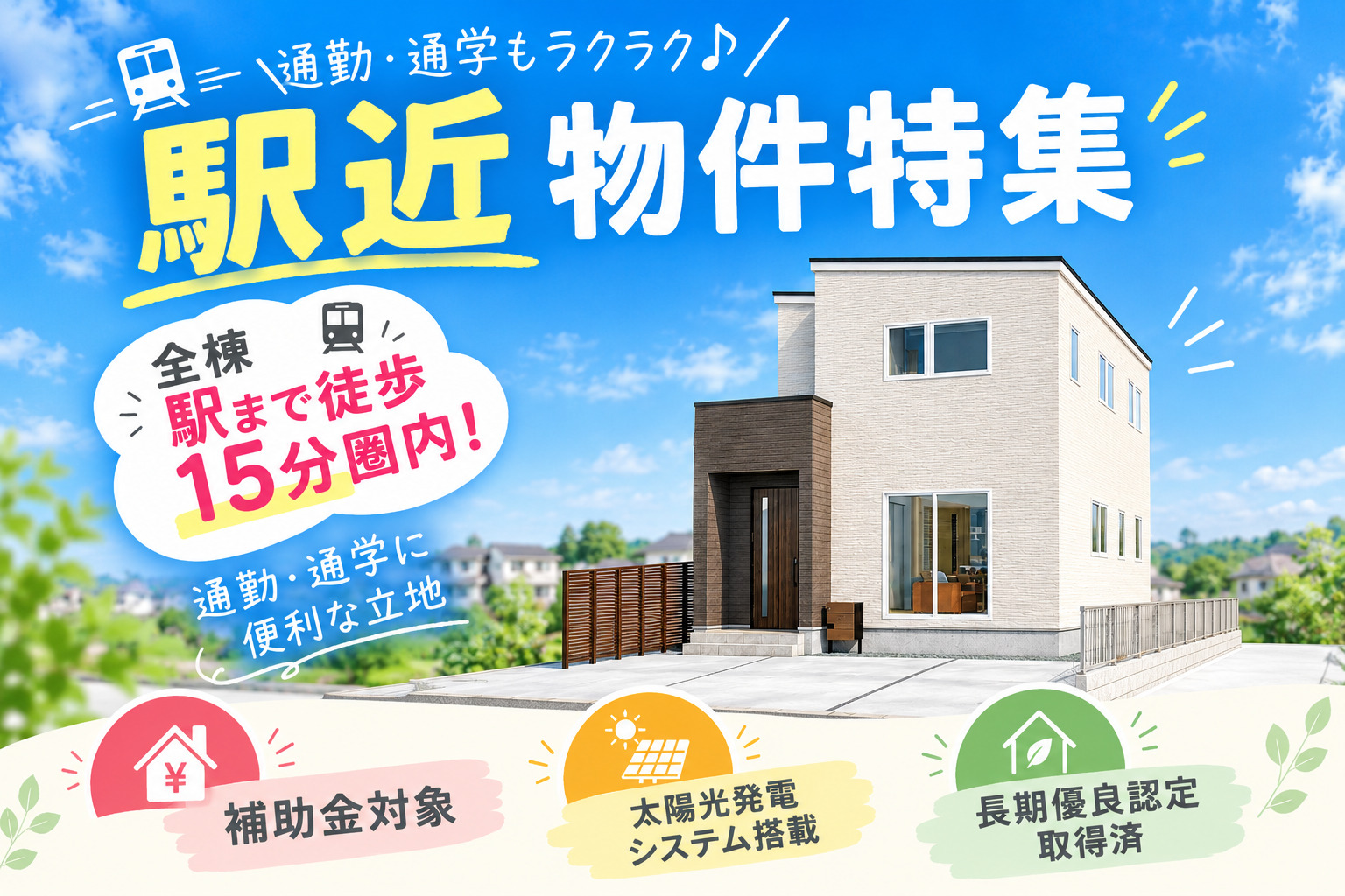 【駅まで徒歩15分圏内】駅近物件見学会